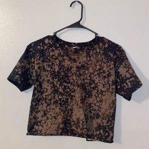 Bleach tie died crop top